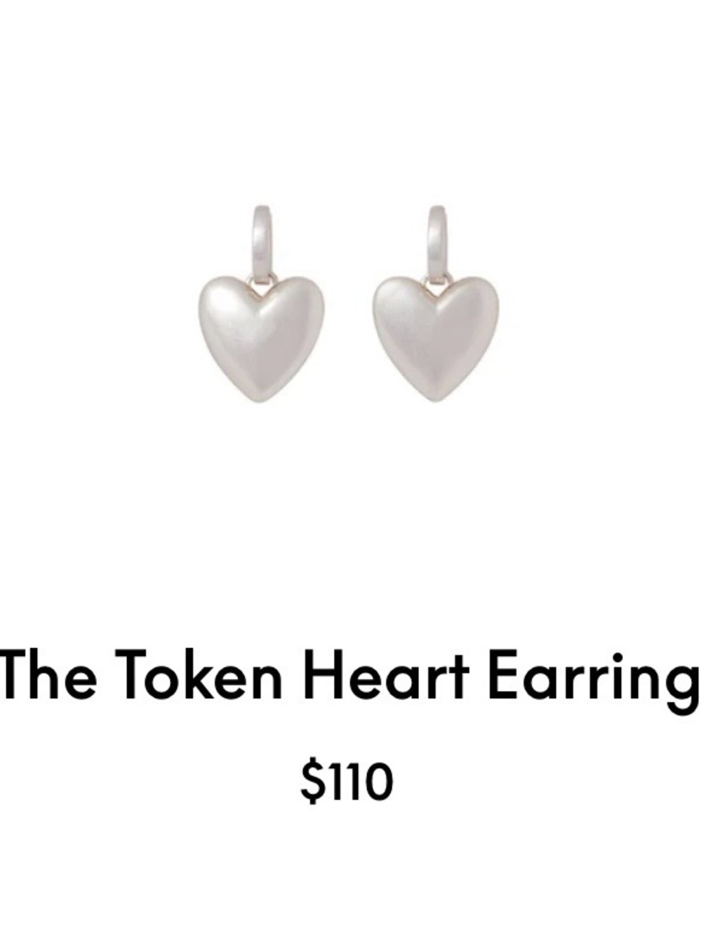 Roxanne Assoulin The Token Heart Earring In Silver firm price